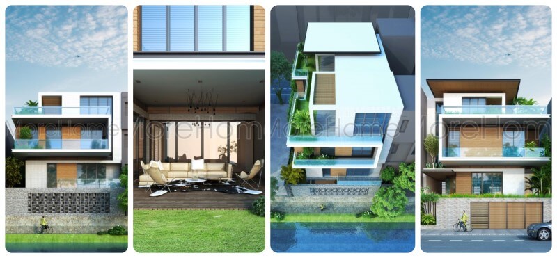 Thiết kế kiến trúc biệt thự cao bằng phong cách hiện đại cao cấp thiết kế biệt thự